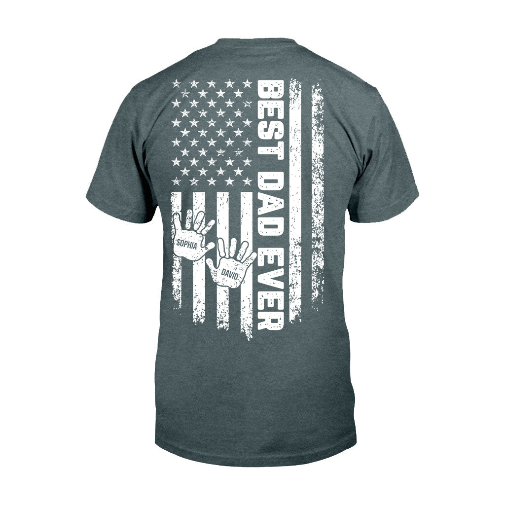 Der beste Papa aller Zeiten – Personalisiertes Vater-T-Shirt und Hoodie