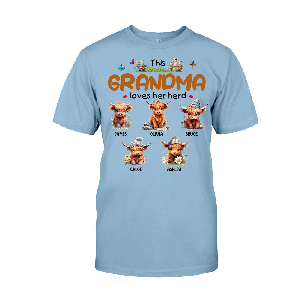 Diese Oma liebt ihre Herde – personalisiertes Oma-T-Shirt und Hoodie
