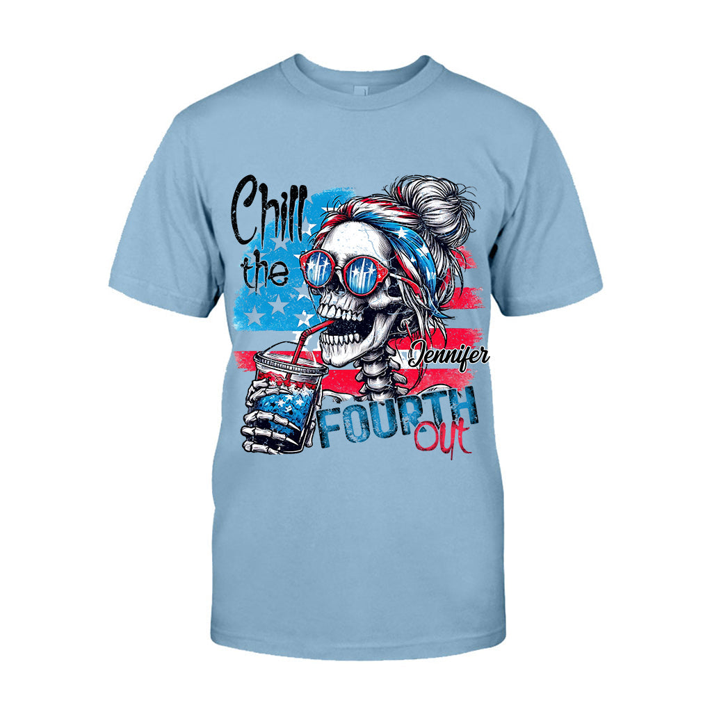 Entspannt euch am vierten Juli – personalisiertes Totenkopf-T-Shirt und Hoodie