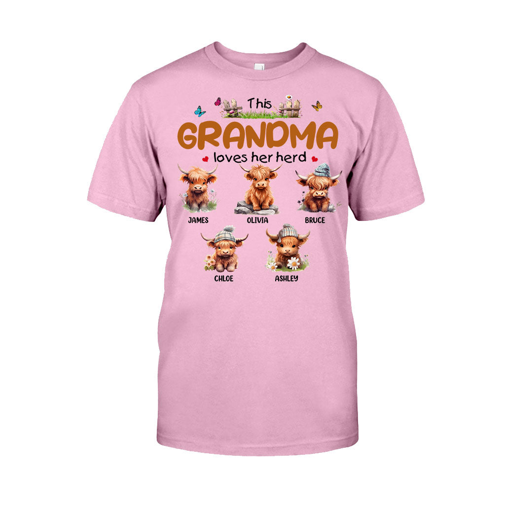 Diese Oma liebt ihre Herde – personalisiertes Oma-T-Shirt und Hoodie