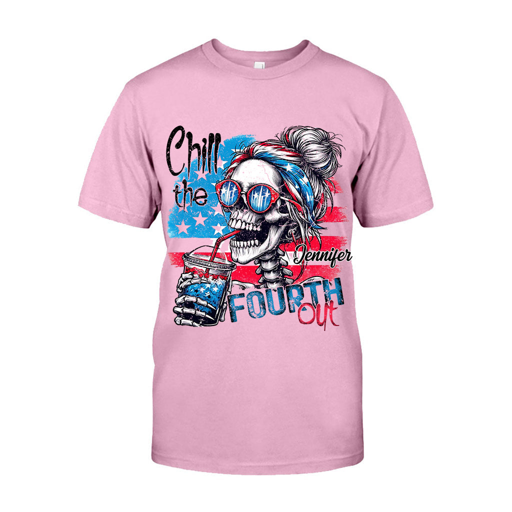 Entspannt euch am vierten Juli – personalisiertes Totenkopf-T-Shirt und Hoodie