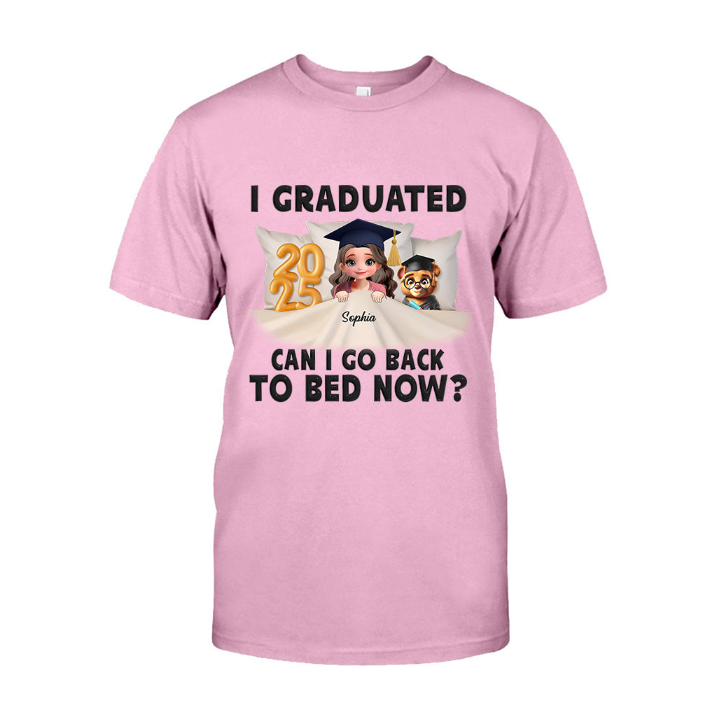 Ich habe meinen Abschluss! Kann ich jetzt wieder ins Bett? - Personalisiertes Abschluss-T-Shirt und Hoodie