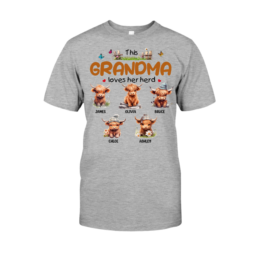 Diese Oma liebt ihre Herde – personalisiertes Oma-T-Shirt und Hoodie