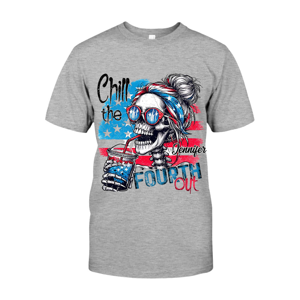 Entspannt euch am vierten Juli – personalisiertes Totenkopf-T-Shirt und Hoodie