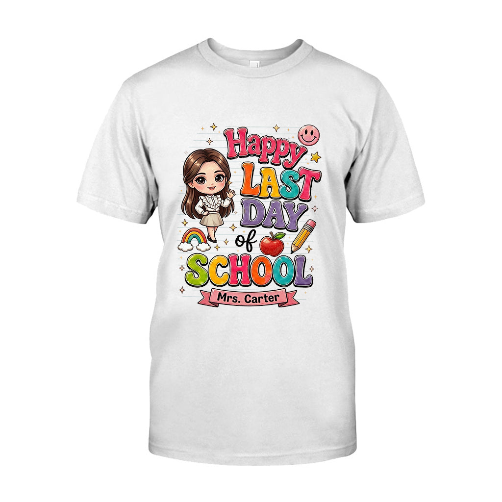 Lehrer Letzter Schultag - Personalisierte Lehrer T-Shirt und Hoodie