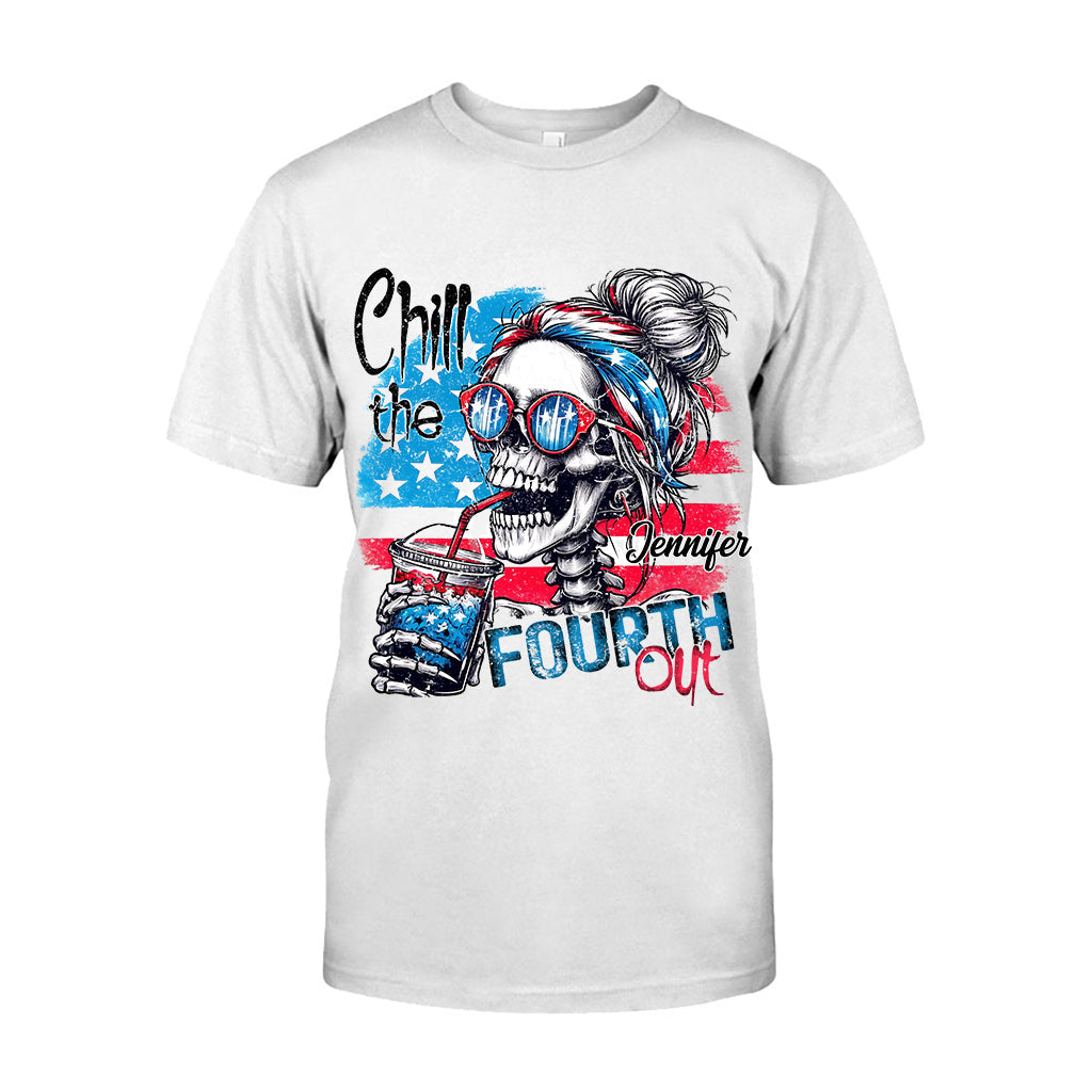 Entspannt euch am vierten Juli – personalisiertes Totenkopf-T-Shirt und Hoodie