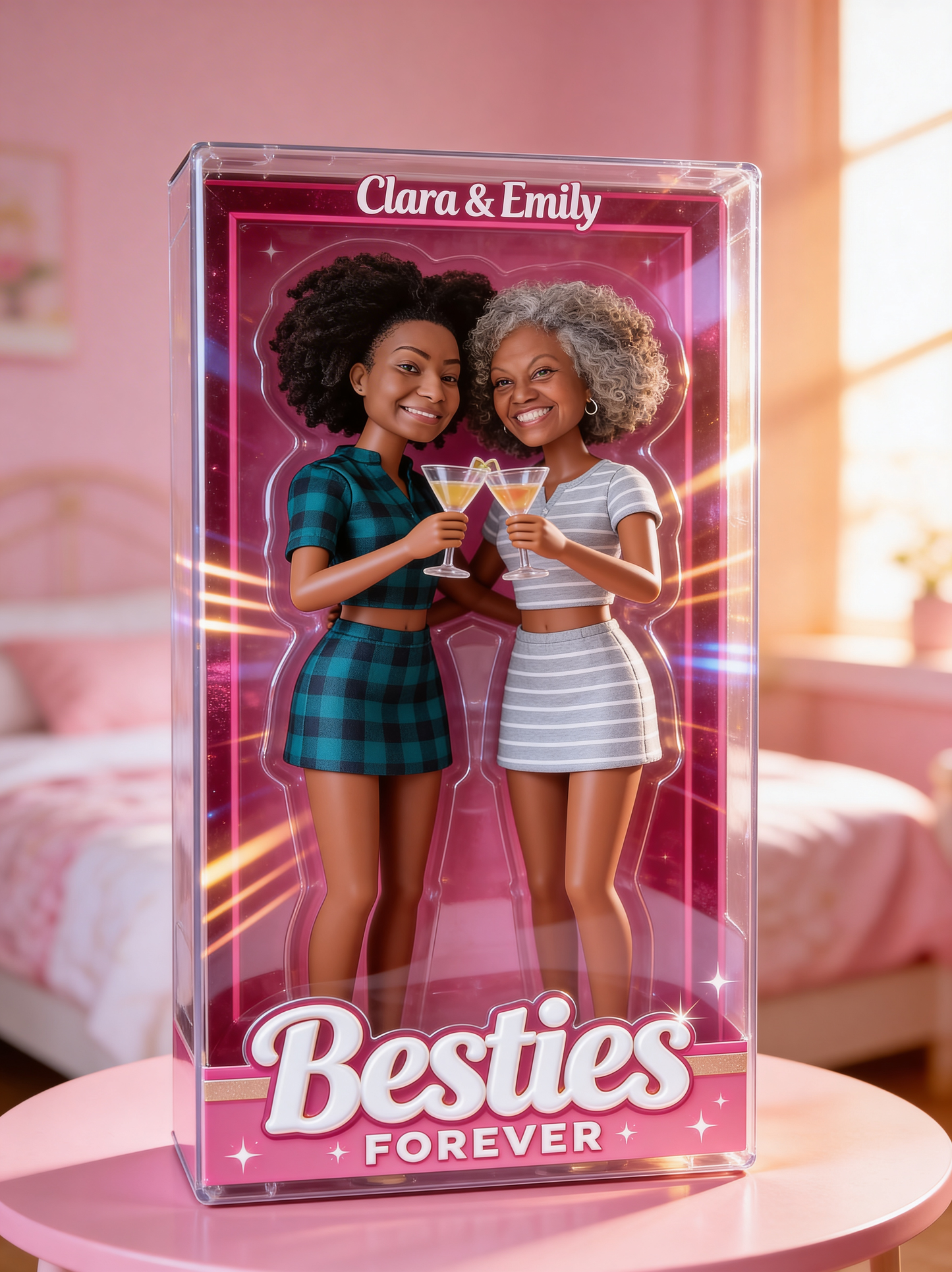 Bestie Gift, Doll-Style - Personalized Bestie Custom Shaped Acrylic Plaque