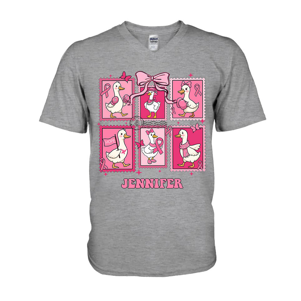In October We Wear Pink - Personalized Breast Cancer Awareness T-shirt And Hoodie