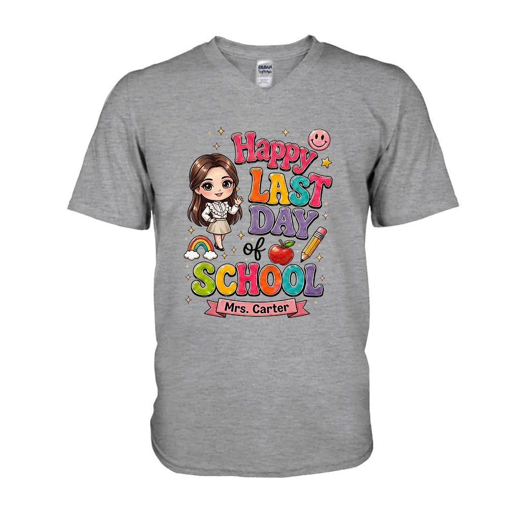 Lehrer Letzter Schultag - Personalisierte Lehrer T-Shirt und Hoodie