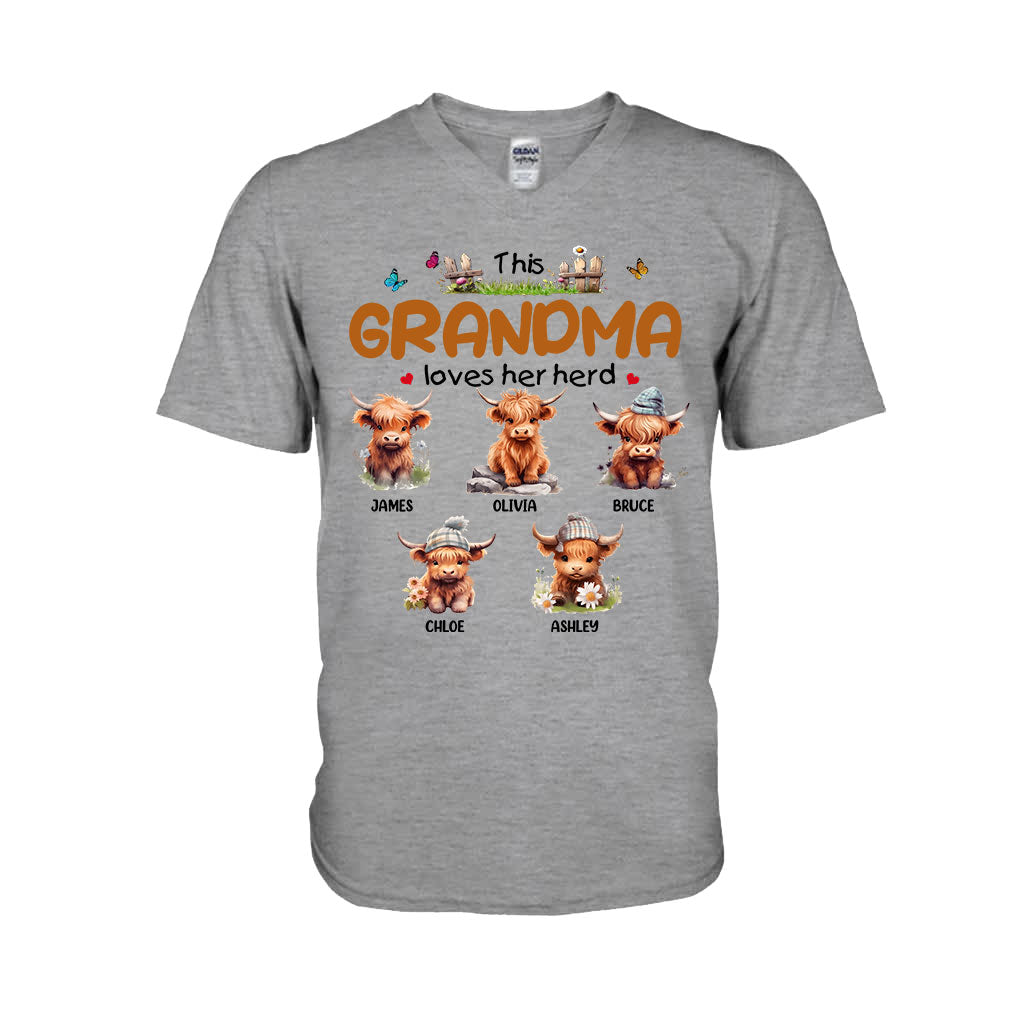 Diese Oma liebt ihre Herde – personalisiertes Oma-T-Shirt und Hoodie