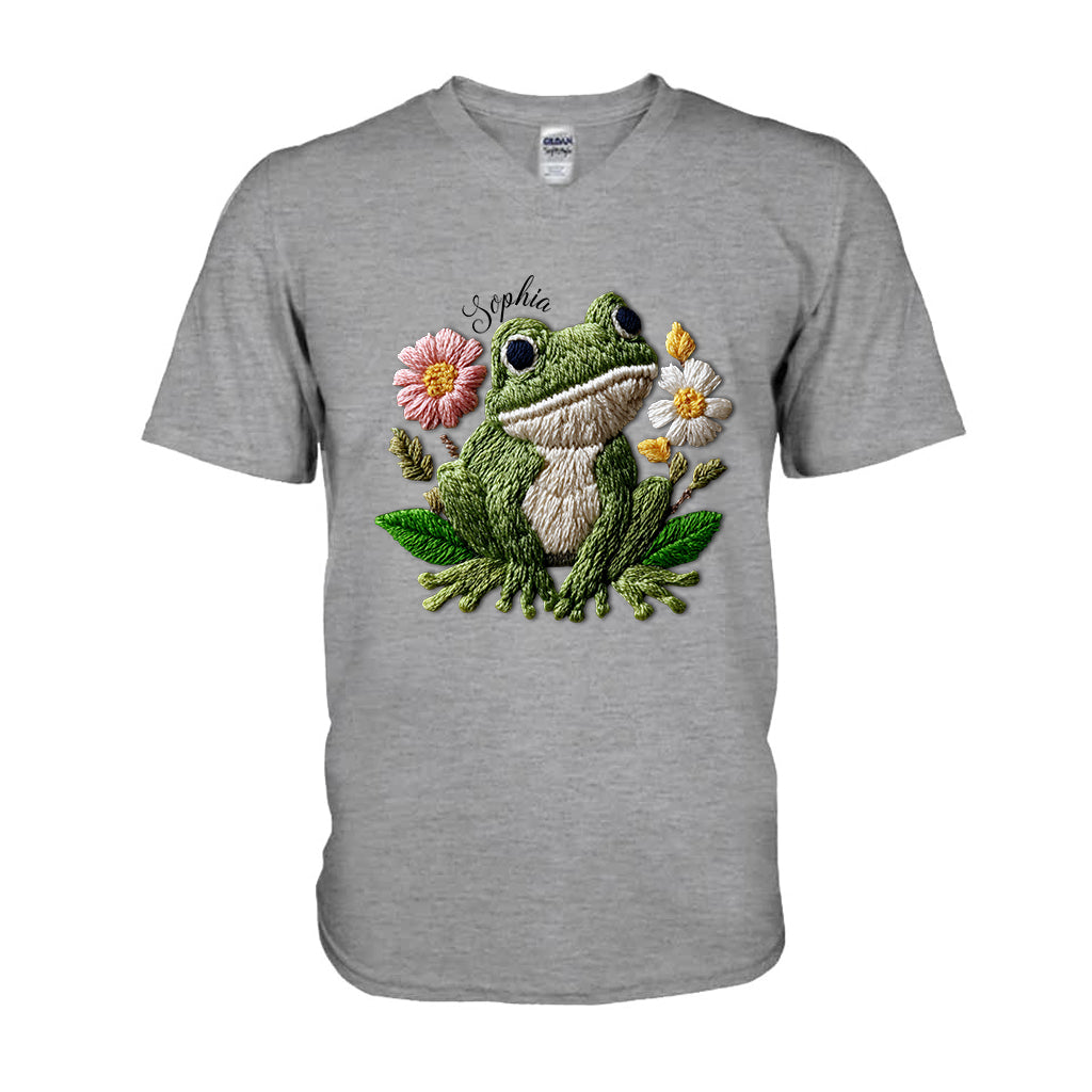 Ich liebe Frösche – personalisiertes Frosch-T-Shirt und Hoodie