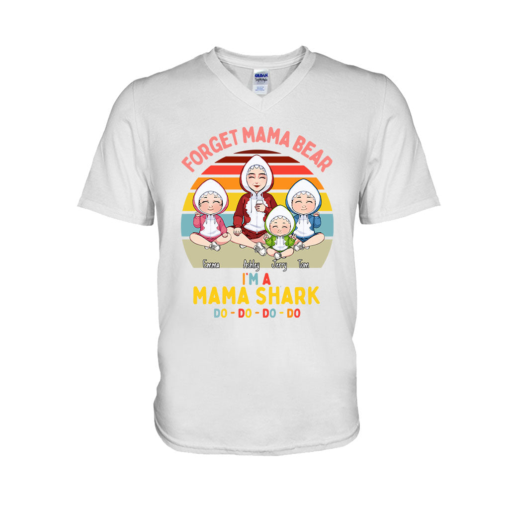 Mama Shark Do Do Do – Geschenk für Mama, Papa, Oma, Opa, Tante, Onkel, Hai-Fans – Personalisiertes T-Shirt und Hoodie