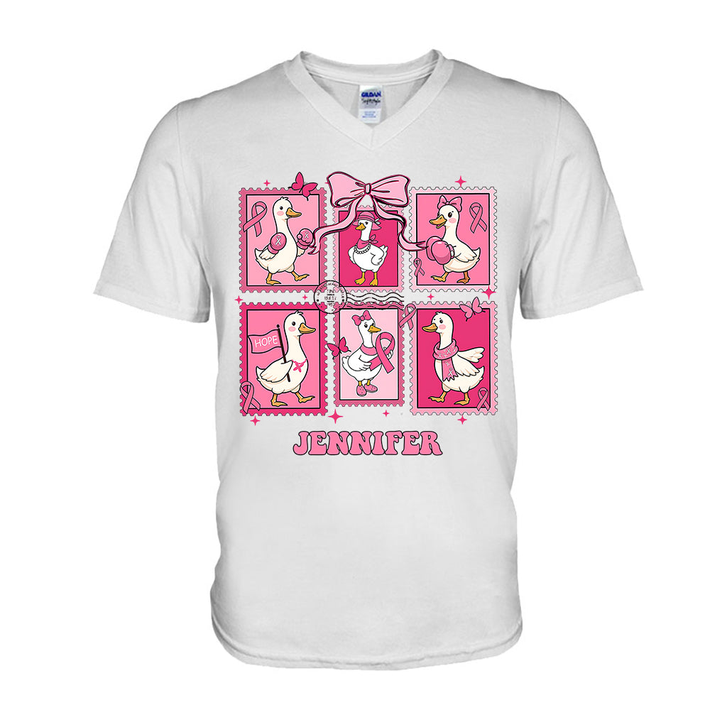 In October We Wear Pink - Personalized Breast Cancer Awareness T-shirt And Hoodie