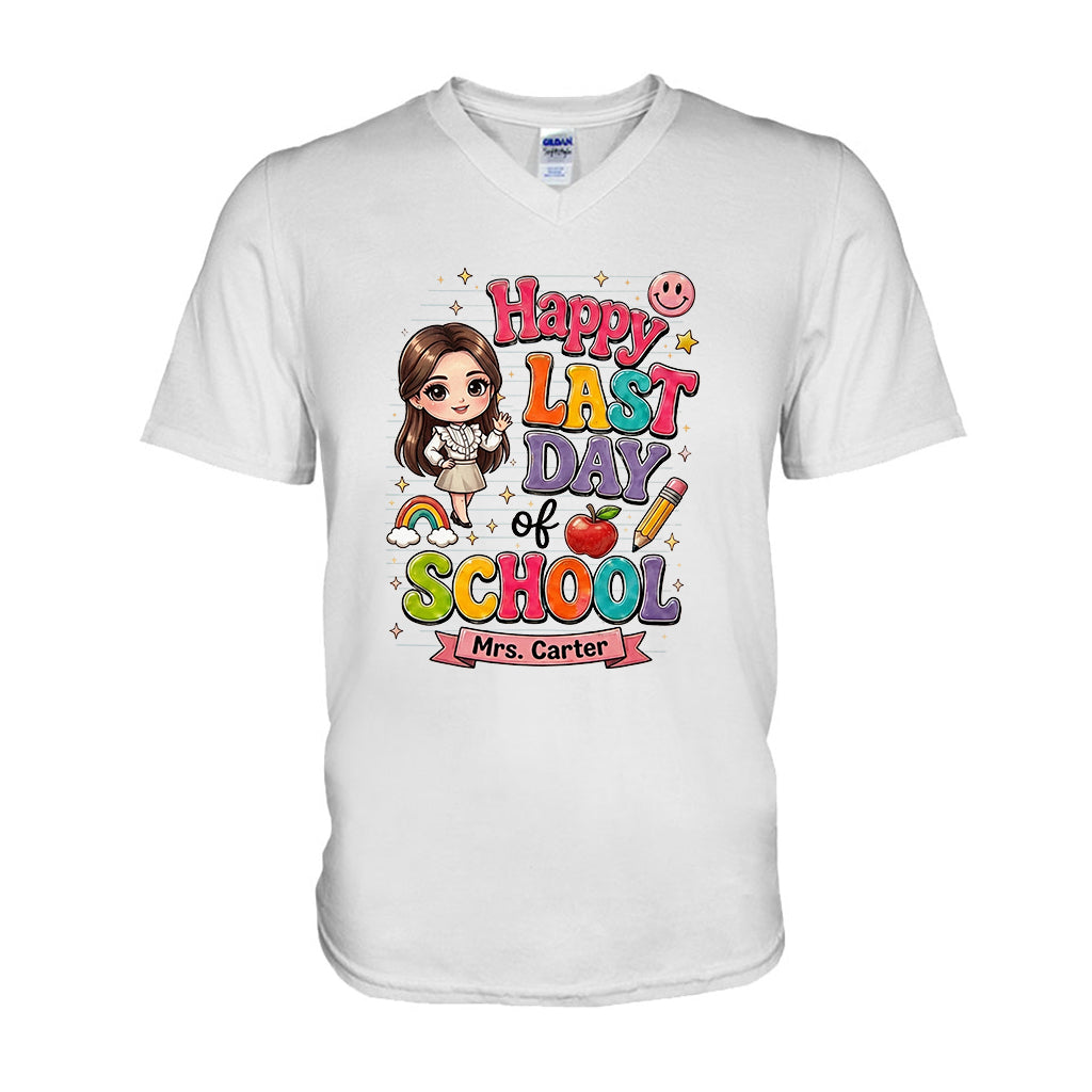 Lehrer Letzter Schultag - Personalisierte Lehrer T-Shirt und Hoodie