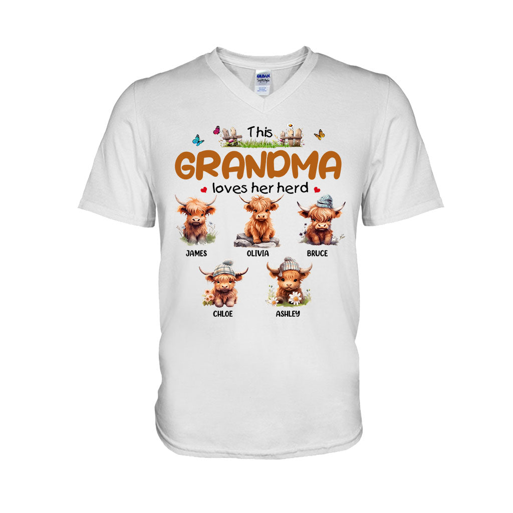 Diese Oma liebt ihre Herde – personalisiertes Oma-T-Shirt und Hoodie