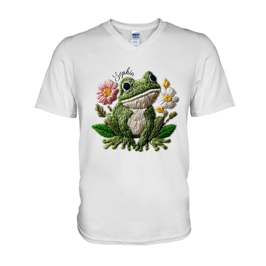 Ich liebe Frösche – personalisiertes Frosch-T-Shirt und Hoodie