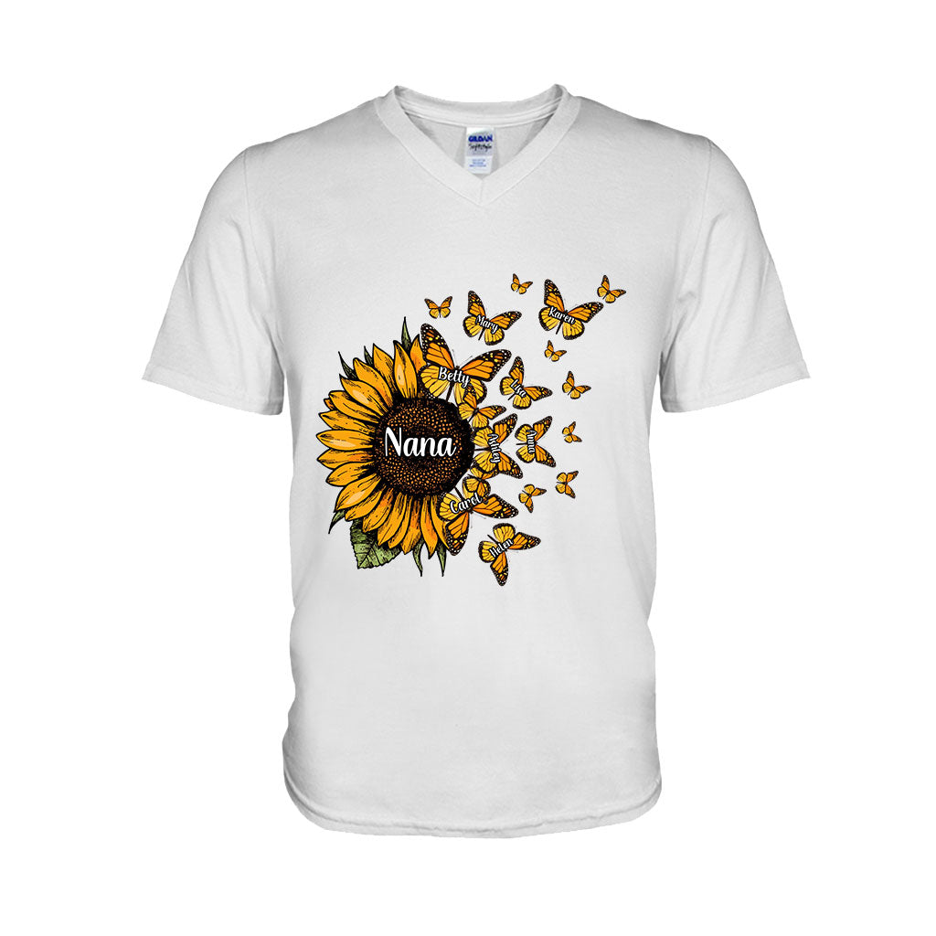 Wunderschöne Sonnenblume – Gesegnet, so genannt zu werden – Geschenk für Oma und Mama – Personalisiertes T-Shirt und Hoodie