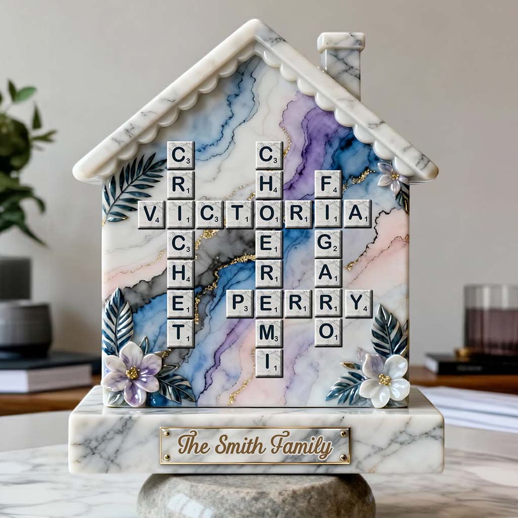 Frohe Weihnachten – Personalisierte Acrylplakette in individueller Familienform