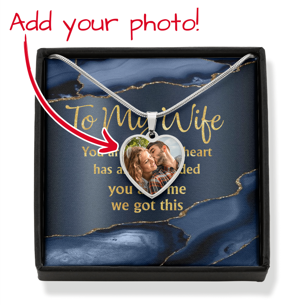 An meine Frau – Personalisierte Albtraum-Herzanhänger-Halskette für Paare – jak6928