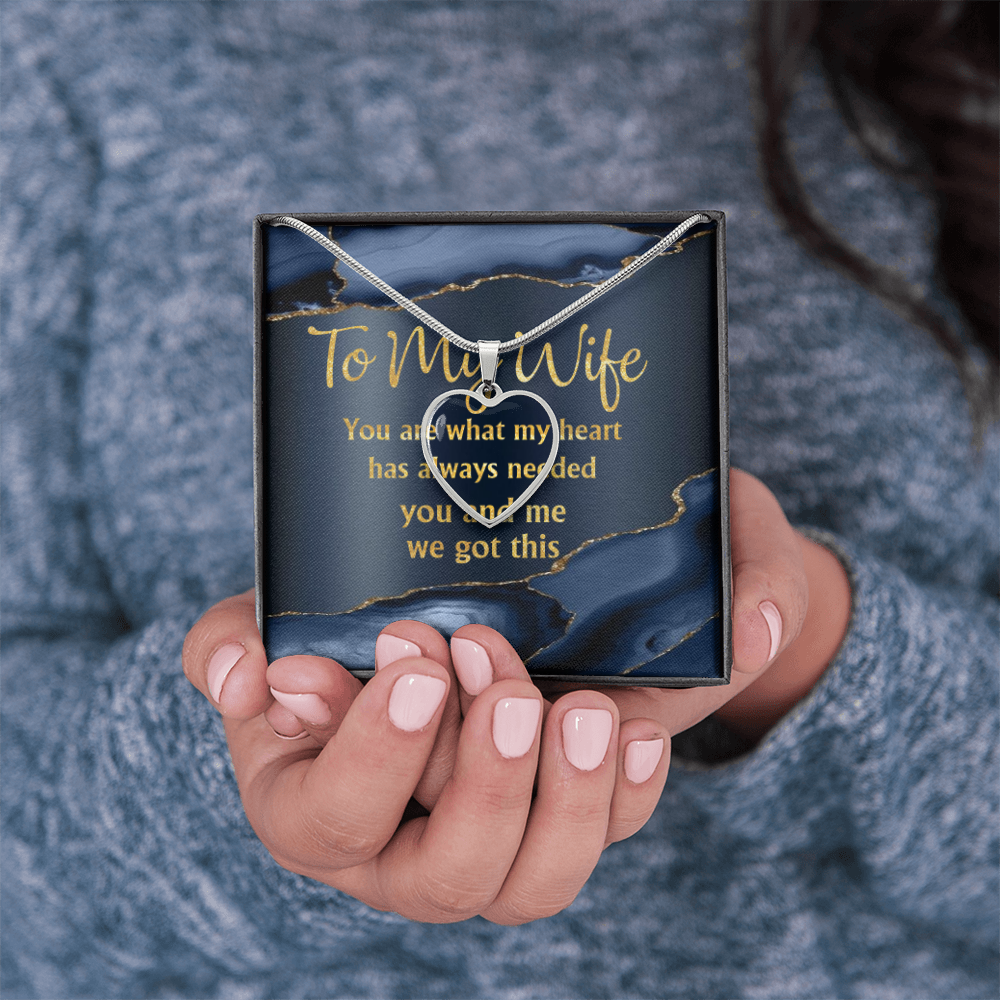 An meine Frau – Personalisierte Albtraum-Herzanhänger-Halskette für Paare – jak6928