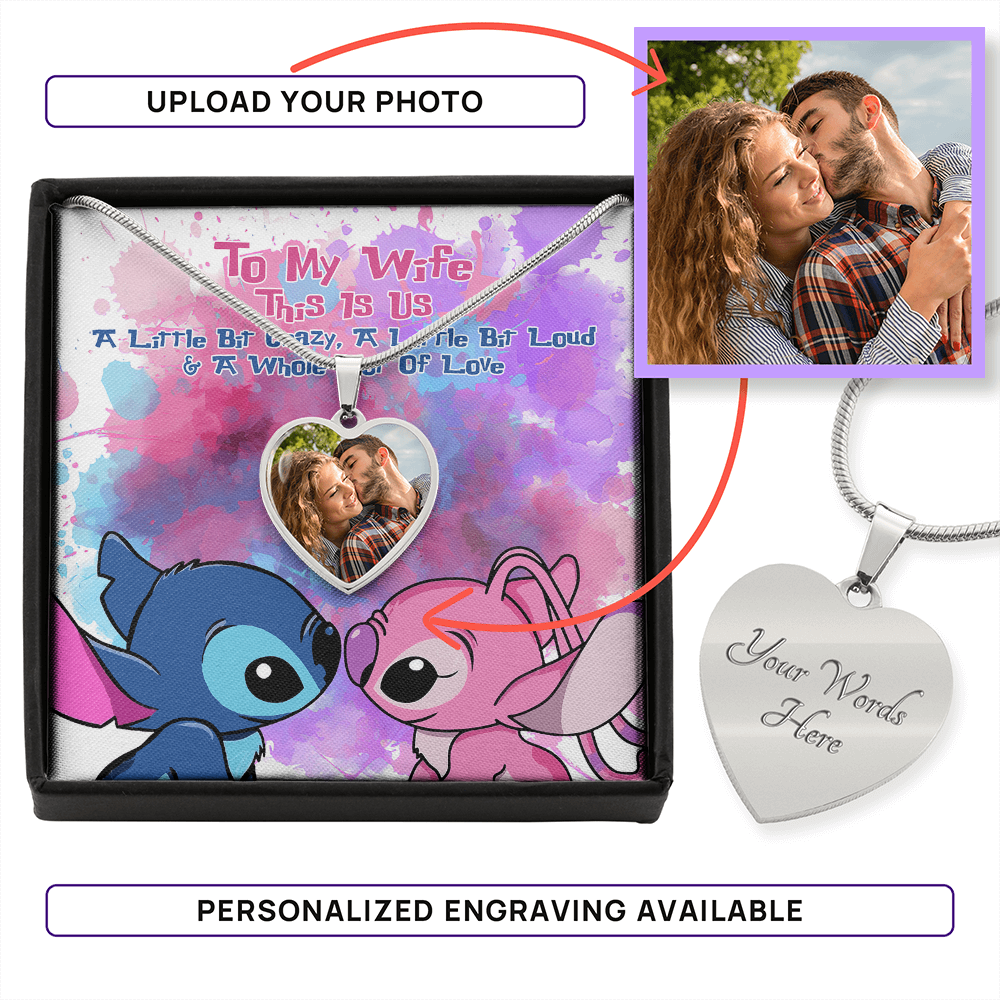 This Is Us - Personalized Couple Ohana Heart Pendant Necklace - sth5300