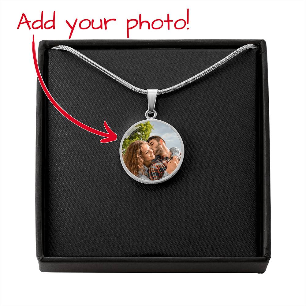 From Our First Kiss Personalized Round Pendant Necklace - skl2249