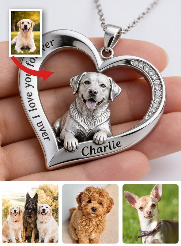 Personalisierter Silber Labrador Retriever Metallanhänger Halskette