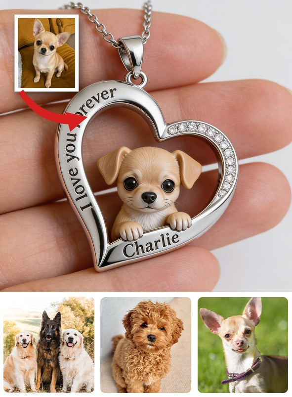 Personalisierter Anhänger in Chihuahua-Form aus Foto