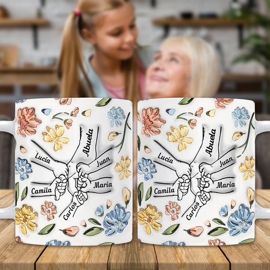 Abuela Floral – Personalisierte Oma-Tasse
