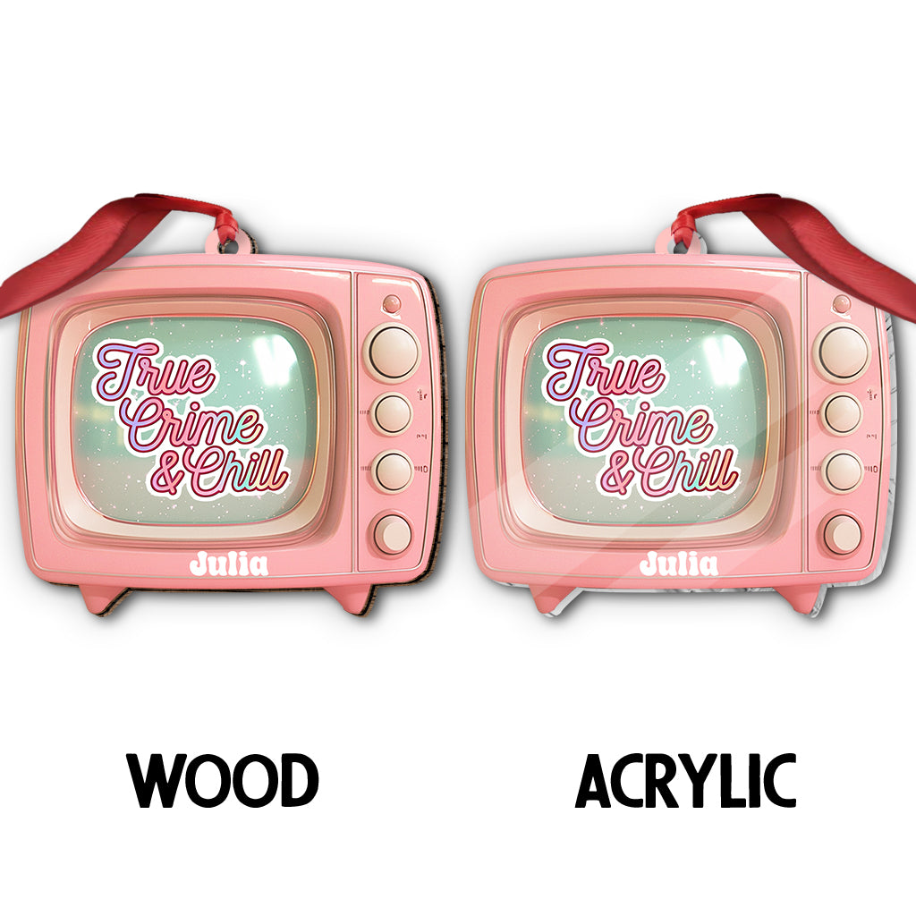 True Crime & Chill, Pink TV – Personalisierter Weihnachtsschmuck