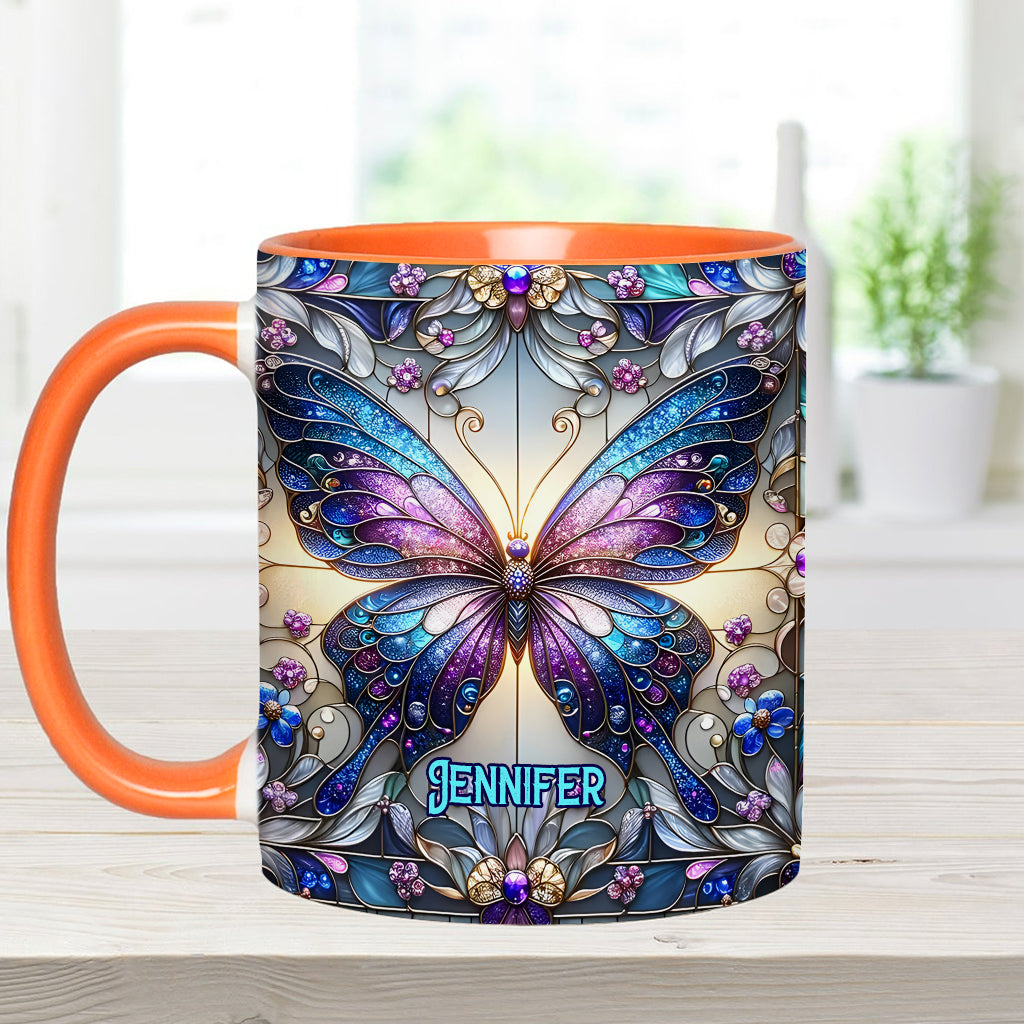 Wunderschöner Schmetterling – personalisierte Tasse mit Schmetterlingsmotiv