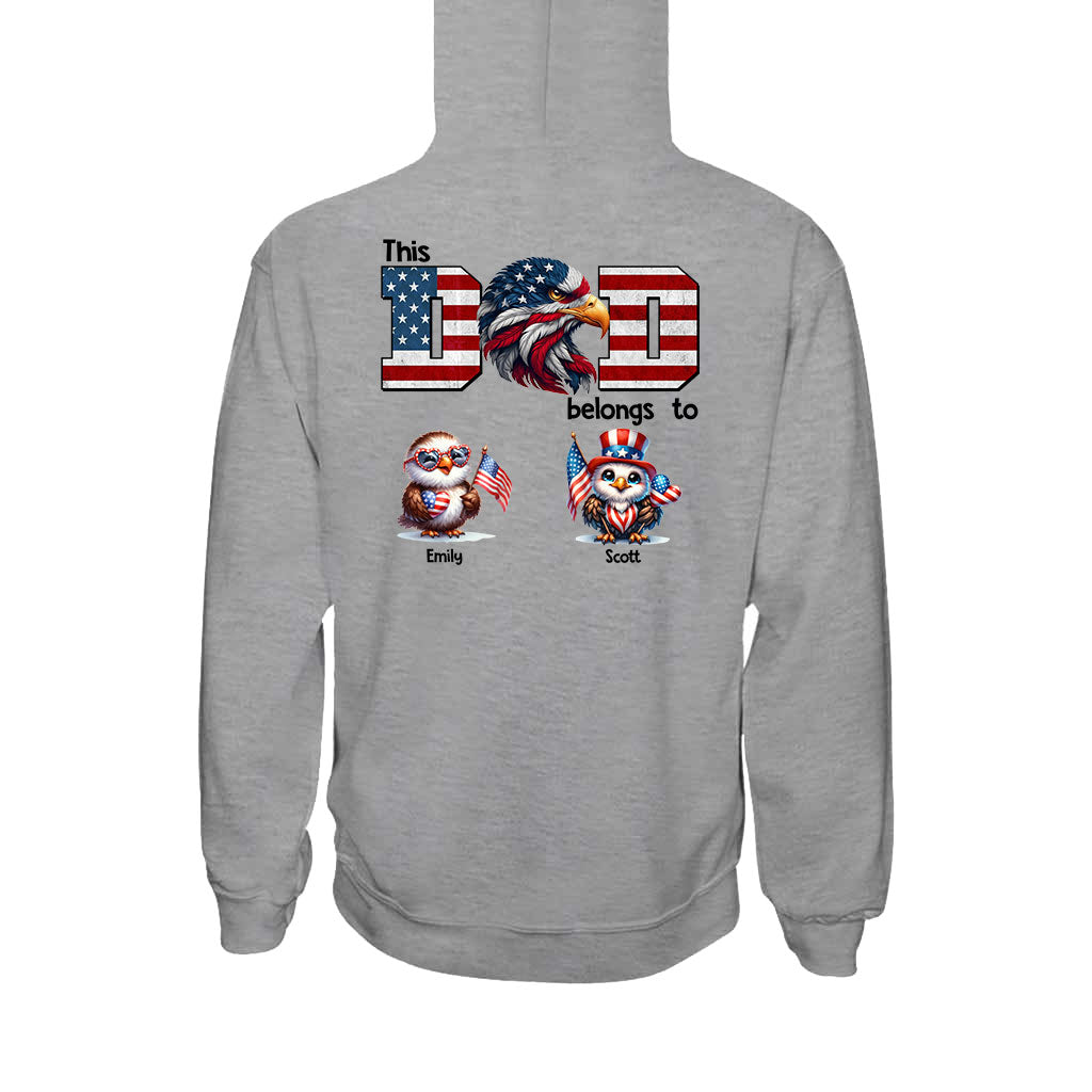 Adler-Papa – Personalisiertes Vater-T-Shirt und Hoodie