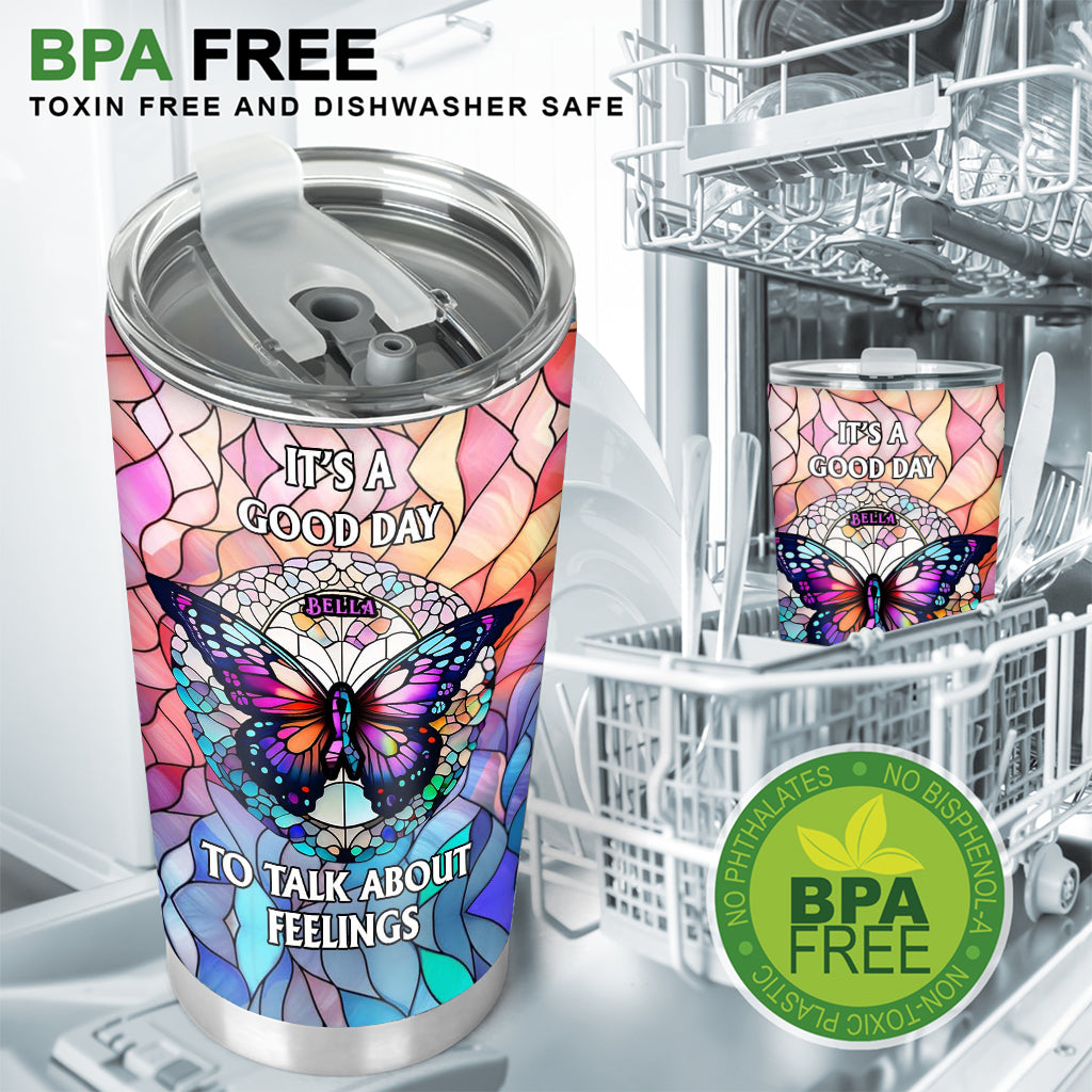 Heute ist ein guter Tag, um über Gefühle zu sprechen – personalisierter Becher zur Sensibilisierung für psychische Gesundheit