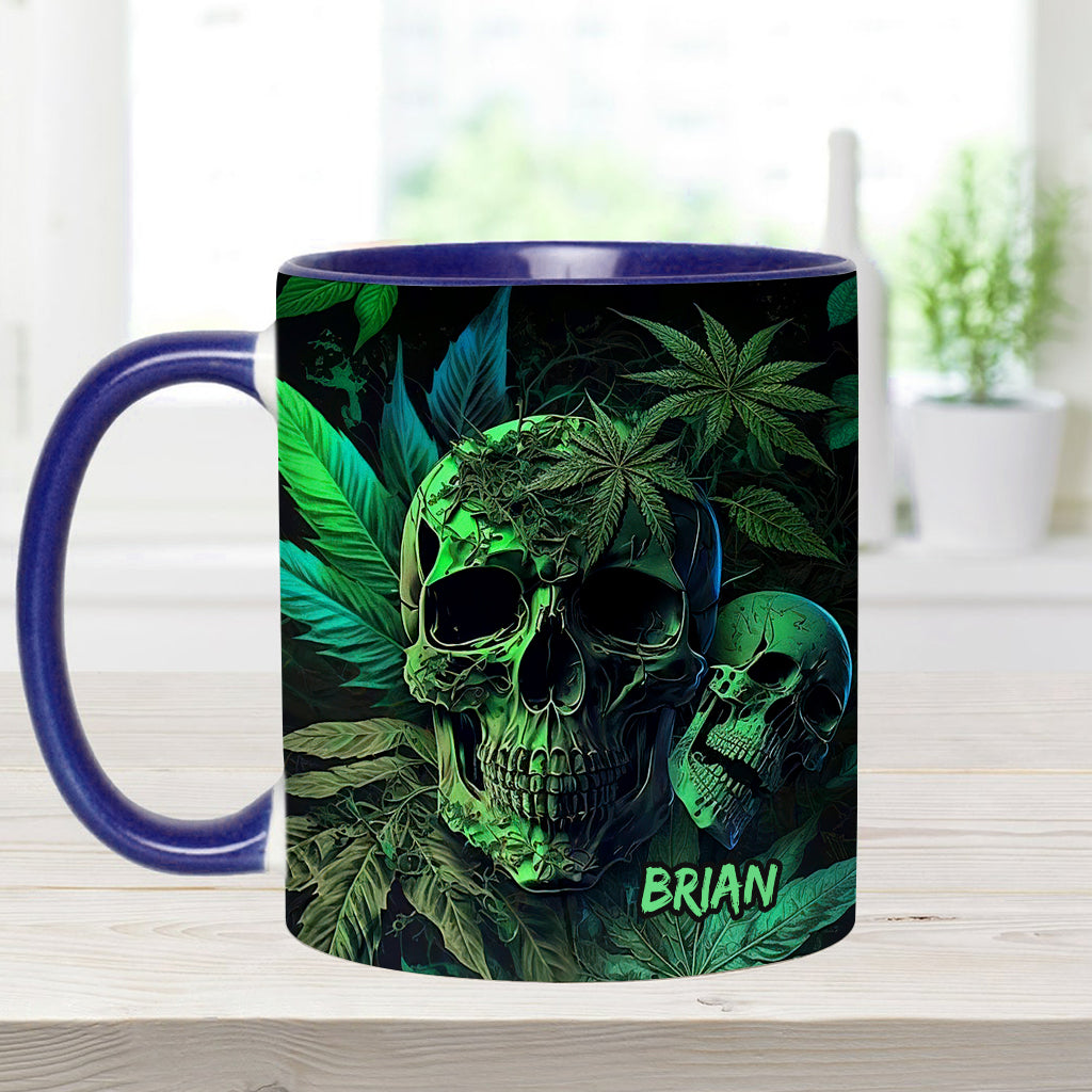 Cannabis Skull - Personalized Weed Accent Mug