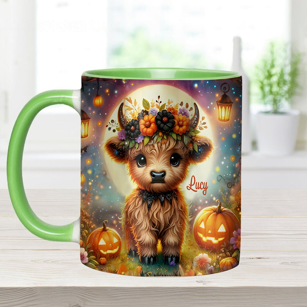 Halloween-Hochlandkuh - Personalisierter Akzentbecher
