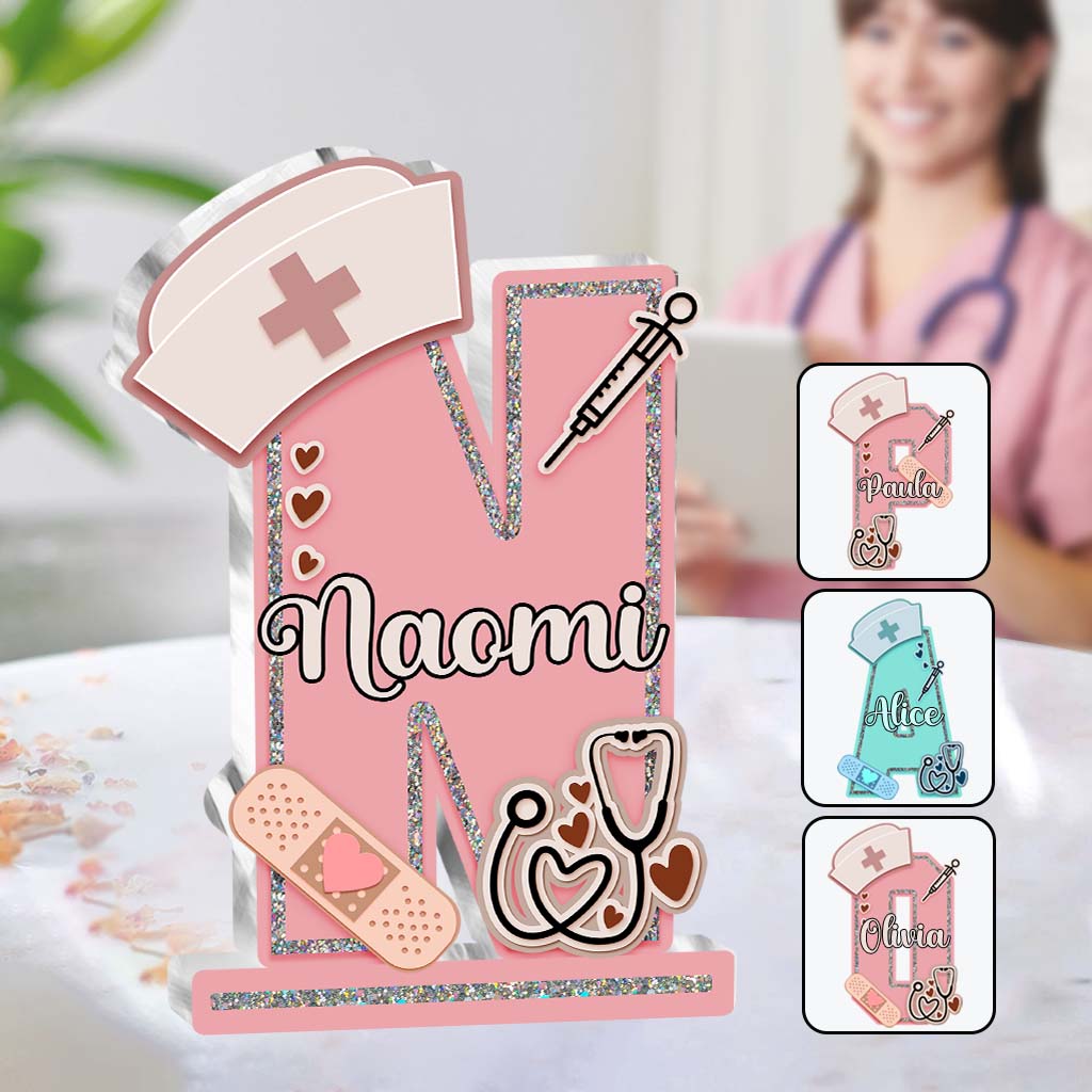 Brief an die Krankenschwester – Personalisierte Acrylplakette in individueller Form für Krankenschwestern