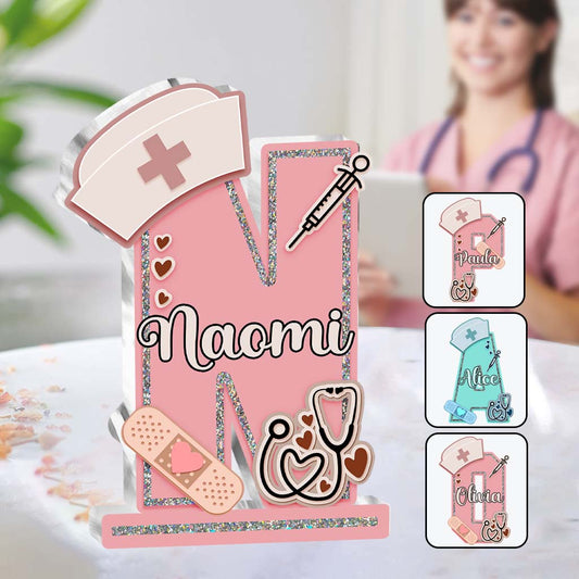 Nurse Letter - Personalized Nurse Custom Shaped Acrylic Plaque