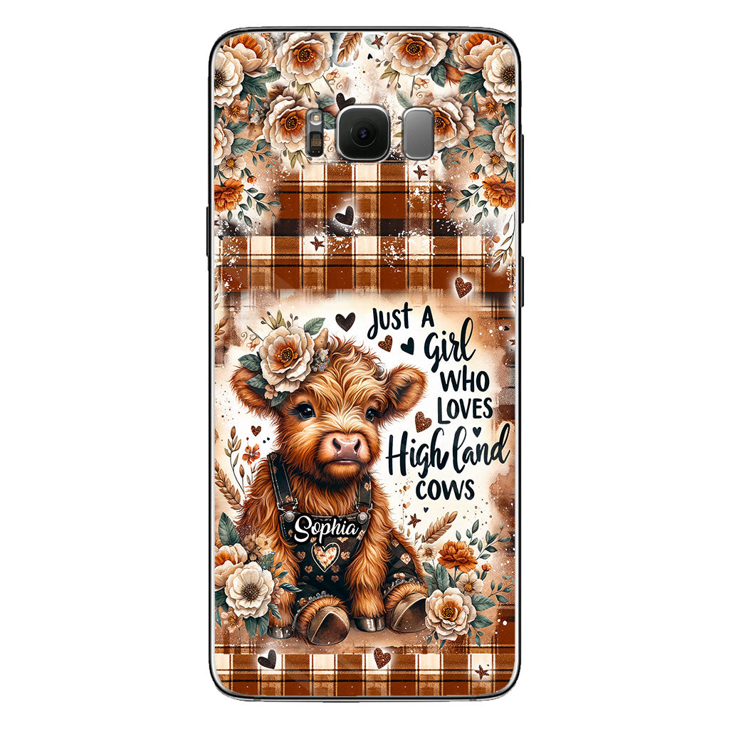 Just A Girl Who Loves Highland Cow - Personalisierte Handyhülle