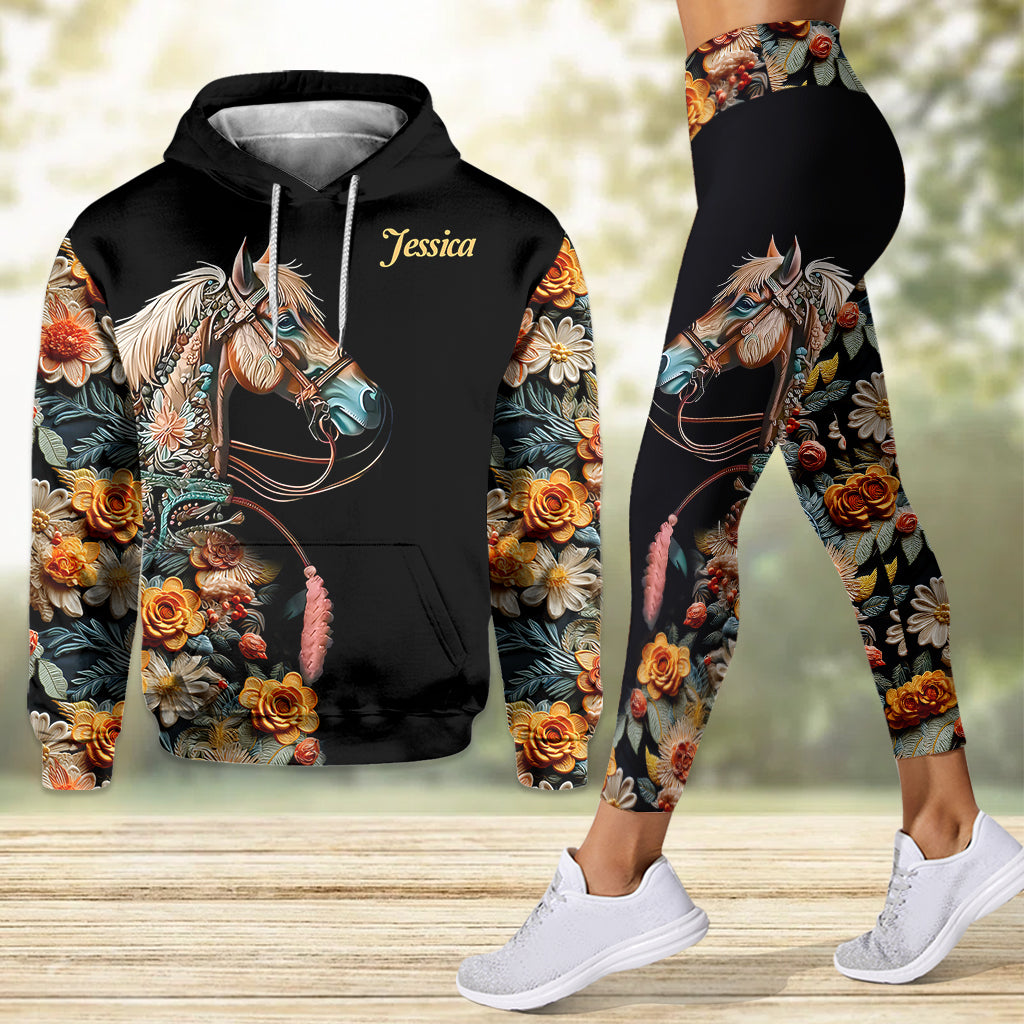 Pferdeliebe – Personalisierter Pferde-Hoodie und Leggings