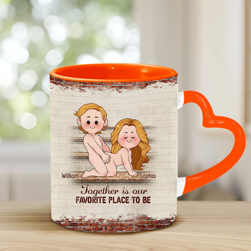 Ich liebe dich – Personalisierte Tasse mit Herzgriff für Paare