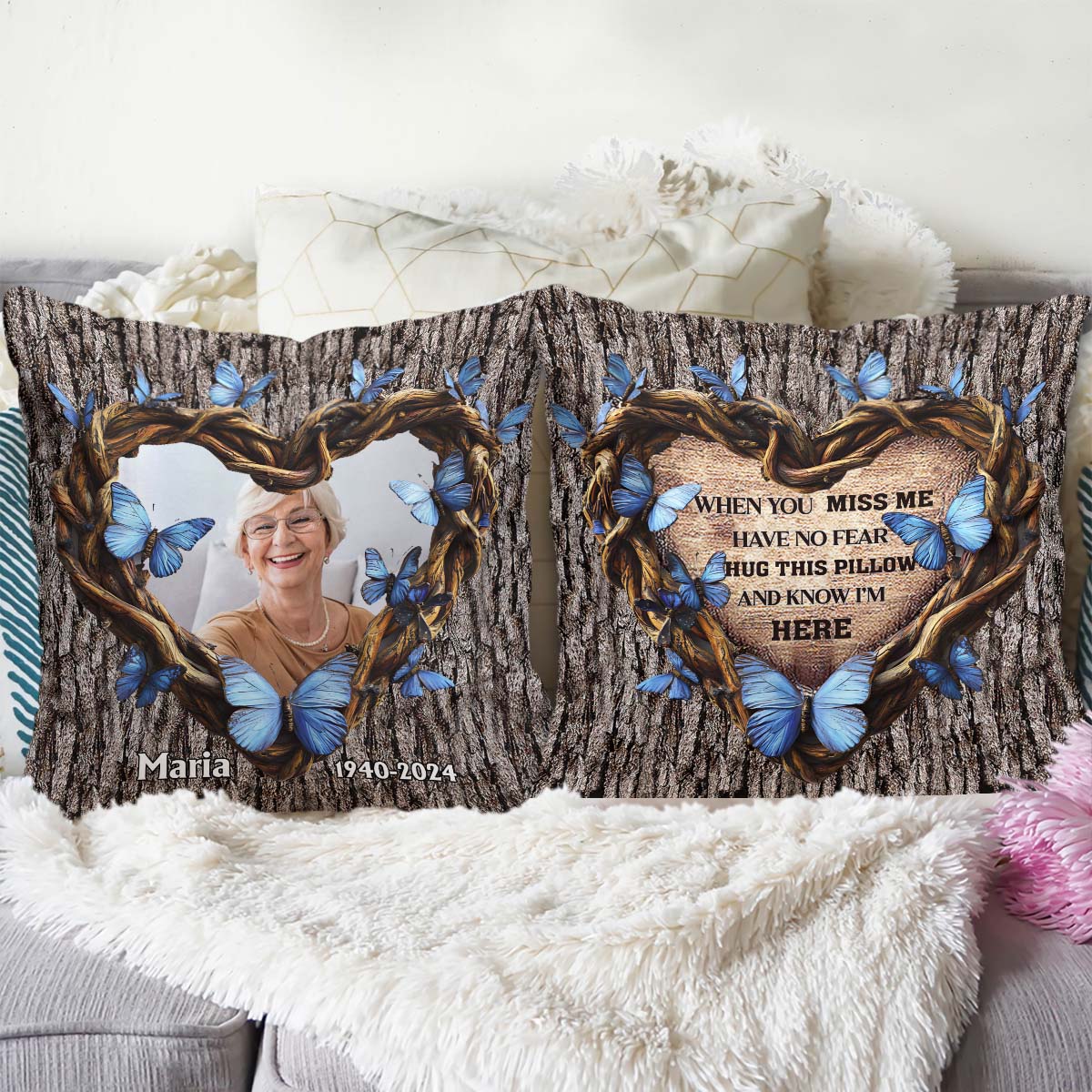 Umarme dieses Kissen – Personalisiertes Gedenkkissen