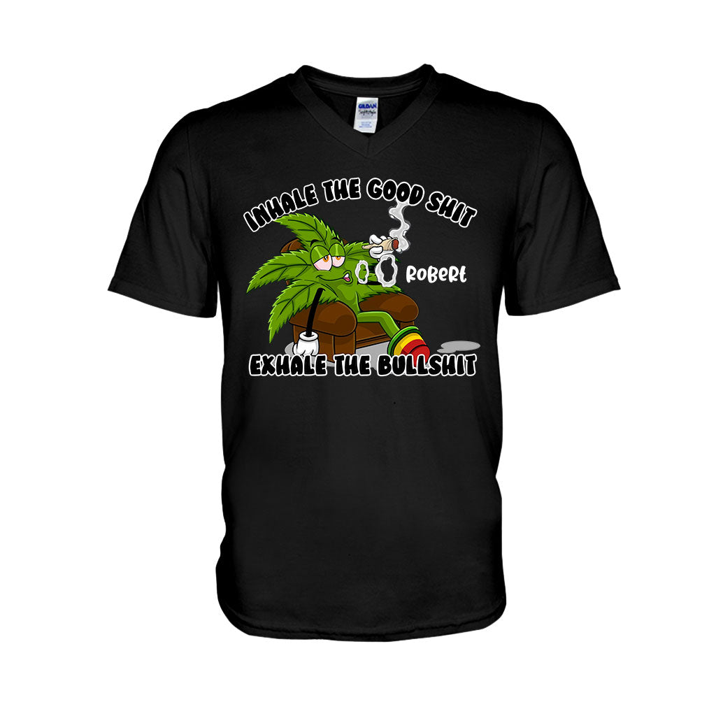 Inhaliere das Gute – personalisiertes Weed-T-Shirt und Hoodie