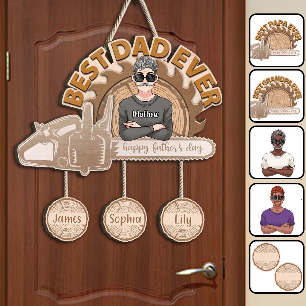 Bester Papa aller Zeiten - Personalisiertes Vater-Schild aus Palettenholz