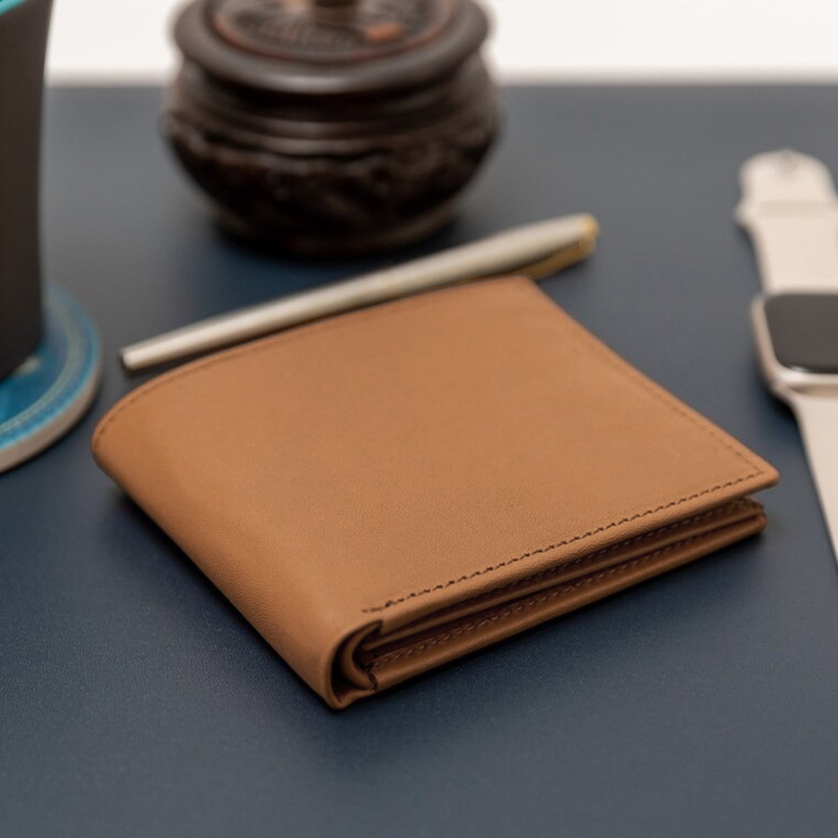 Glückwunsch, dass du mein Ehemann/Freund bist – personalisierte Ledergeldbörse für Paare