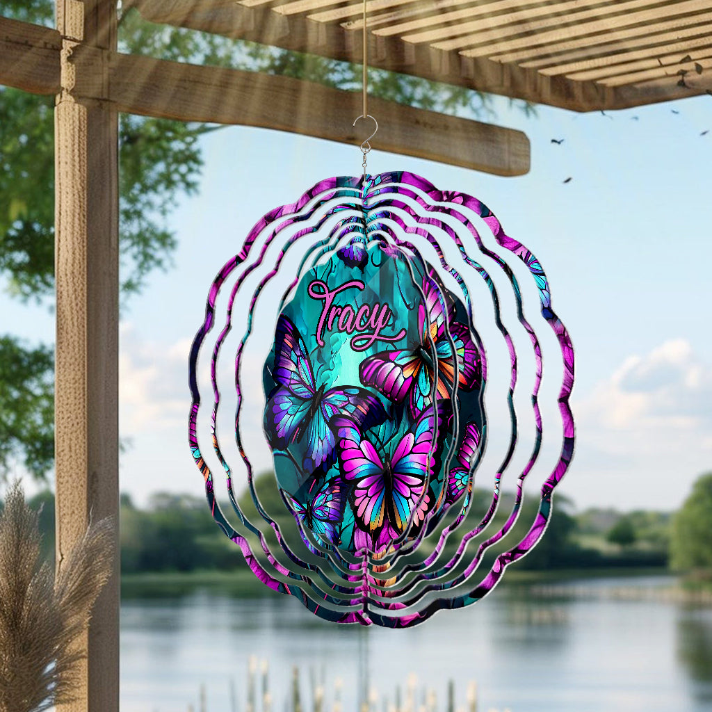 Schmetterling im Wind – Personalisierter Schmetterlings-Windspinner