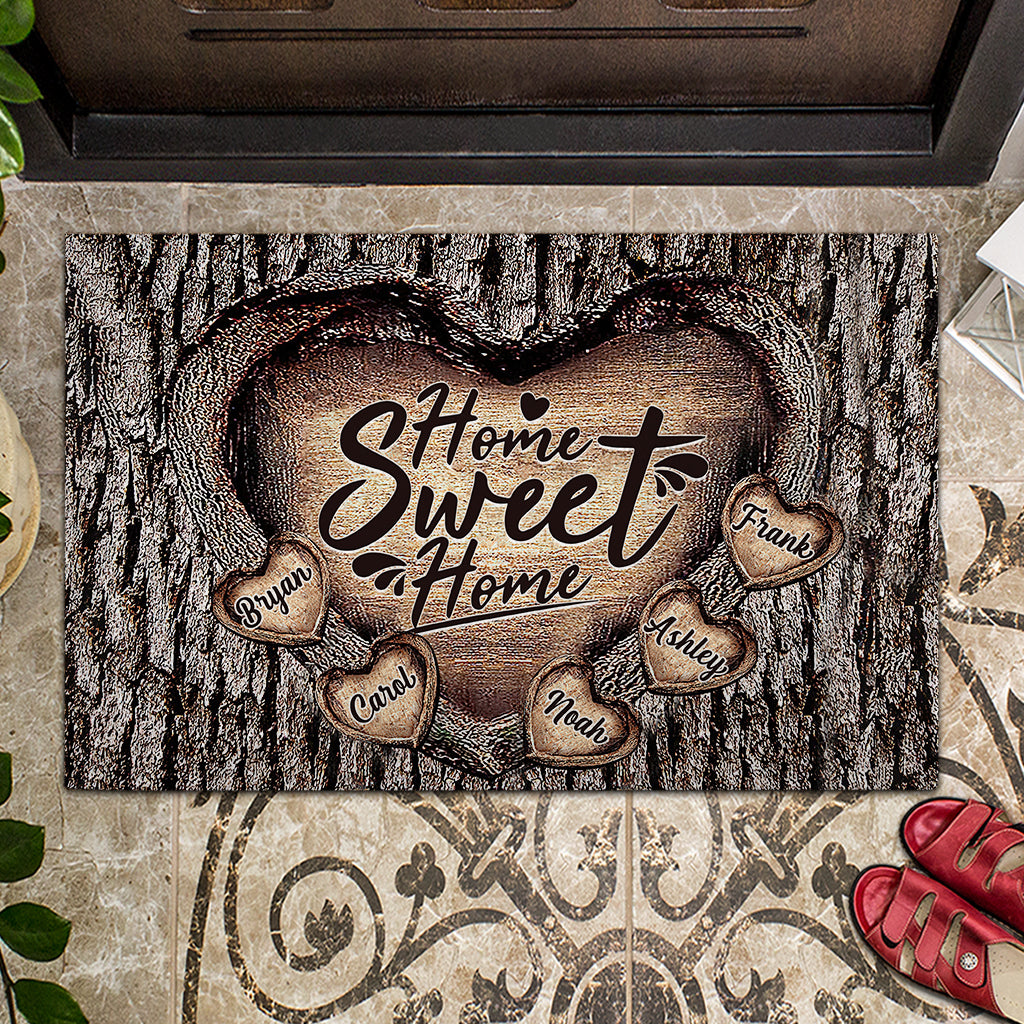 Zuhause ist es am schönsten – personalisierte Familien-Fußmatte