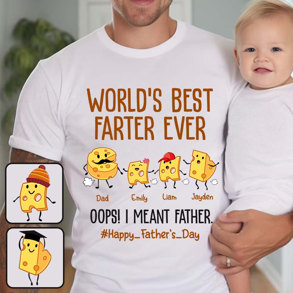 Der beste Furzer der Welt – Lustiger Käse – Personalisiertes Vater-T-Shirt und Hoodie