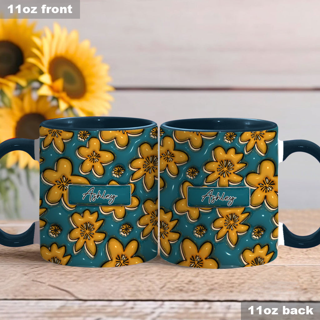 Birth Month Flower - Personalized Birthday Accent Mug