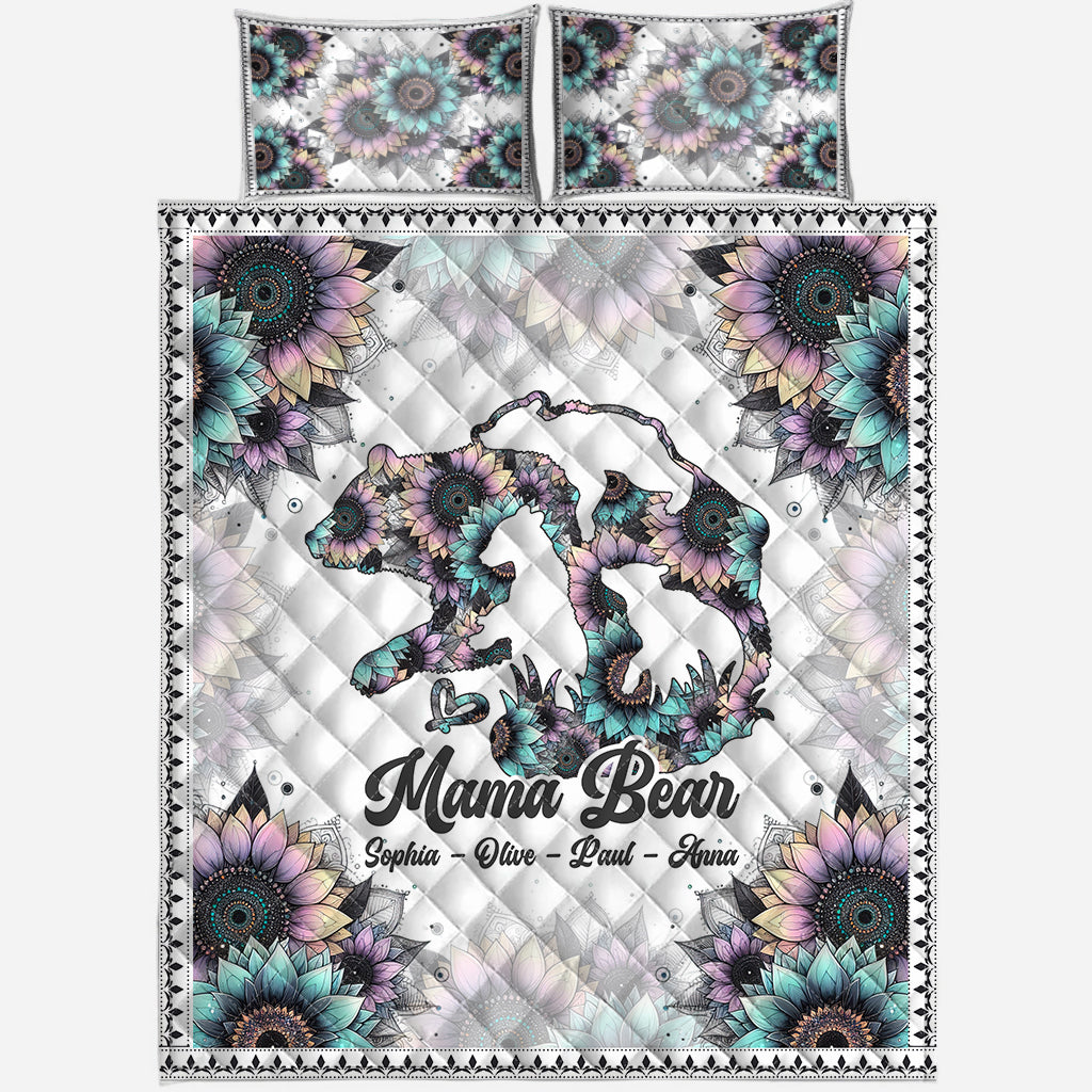 Mama Bär – Personalisiertes Mutter-Quilt-Set