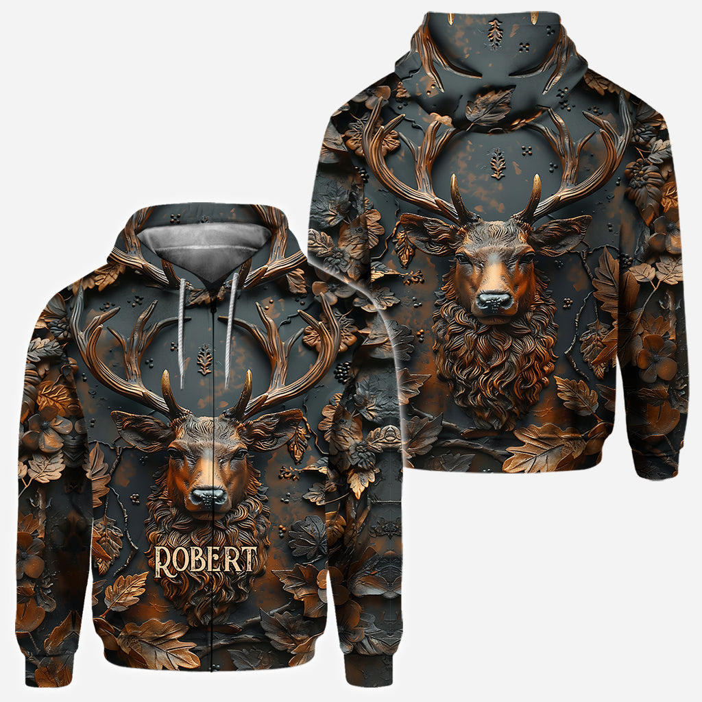 Cooles Hirsch-Shirt mit personalisiertem Jagdmotiv